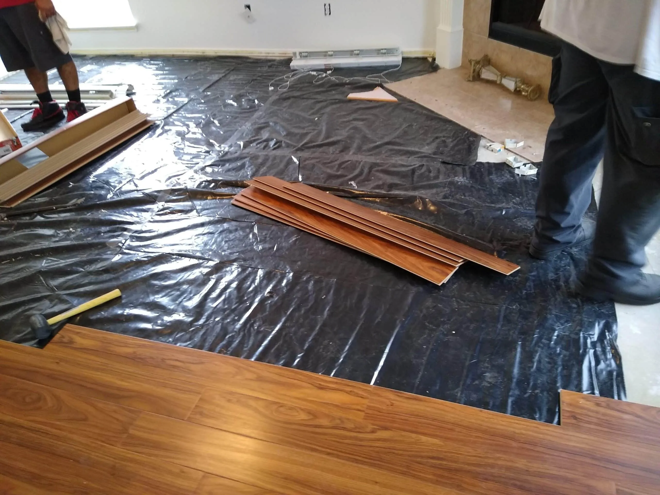 hardwood flooring installation in residential home Dallas Fort Worth