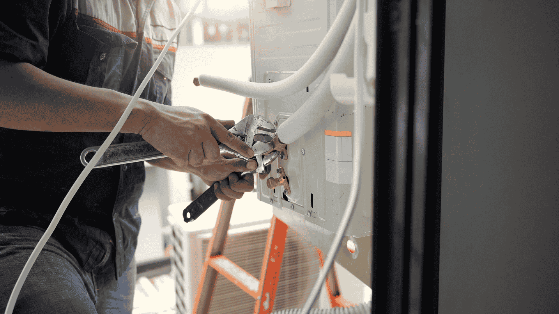 technician replacing HVAC system in residential property Dallas Fort Worth