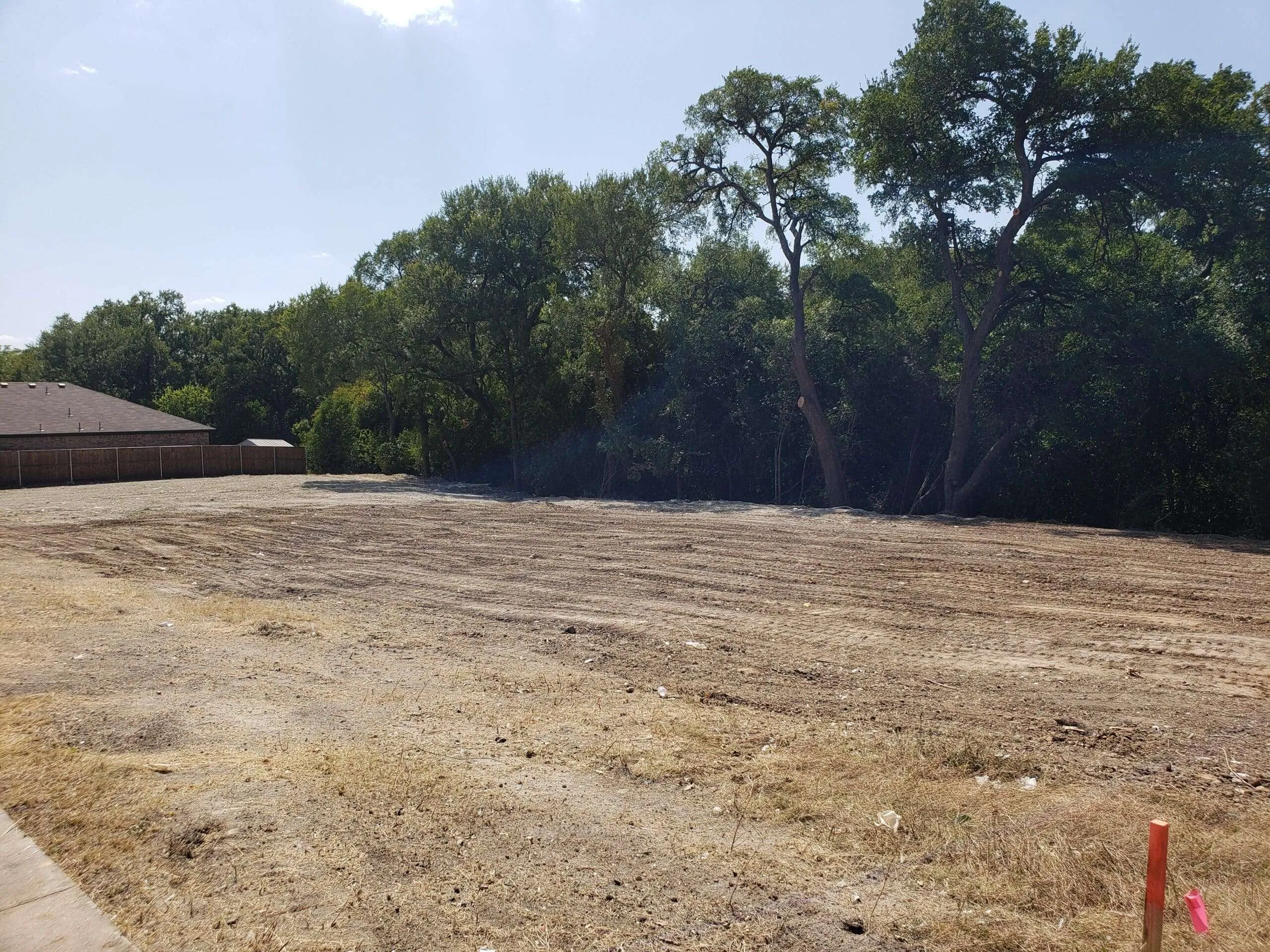 cleared residential land prepared for construction in Dallas Fort Worth