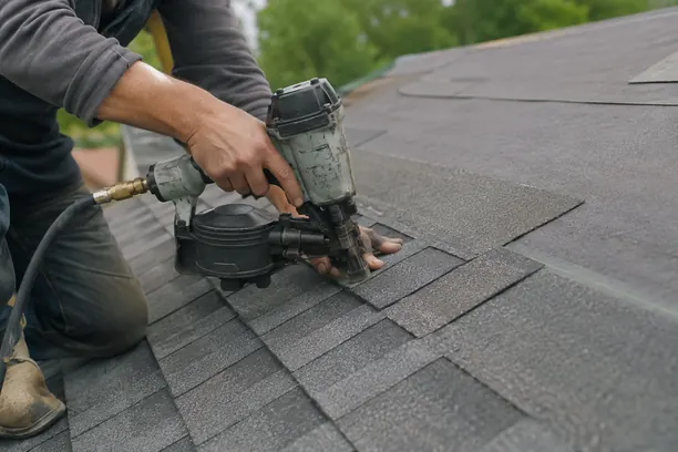 Roof replacement crew in Carrollton - TX inspecting decking and ventilation before installing new shingles
